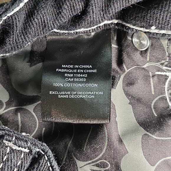 Empyre Mens Black Relaxed Baggy Black Jeans Size 34 RN#116442 - Picture 7 of 7